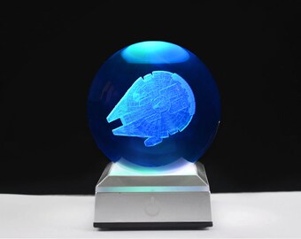 STAR WARS プレミアムLED台座付　クリスタルコレクションVol1 Tongshengju Shadowed Wing Dark Battle Cruiser 2628-Piece