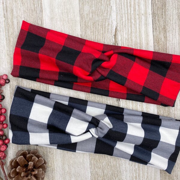 Buffalo Check Headband for Women | Womens Headband, Headband for Teens, Womens Accessories, Gifts Under 10, Buffalo Plaid Womens Accessories