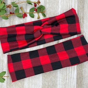 Buffalo Check Christmas Tree Headband main image 1