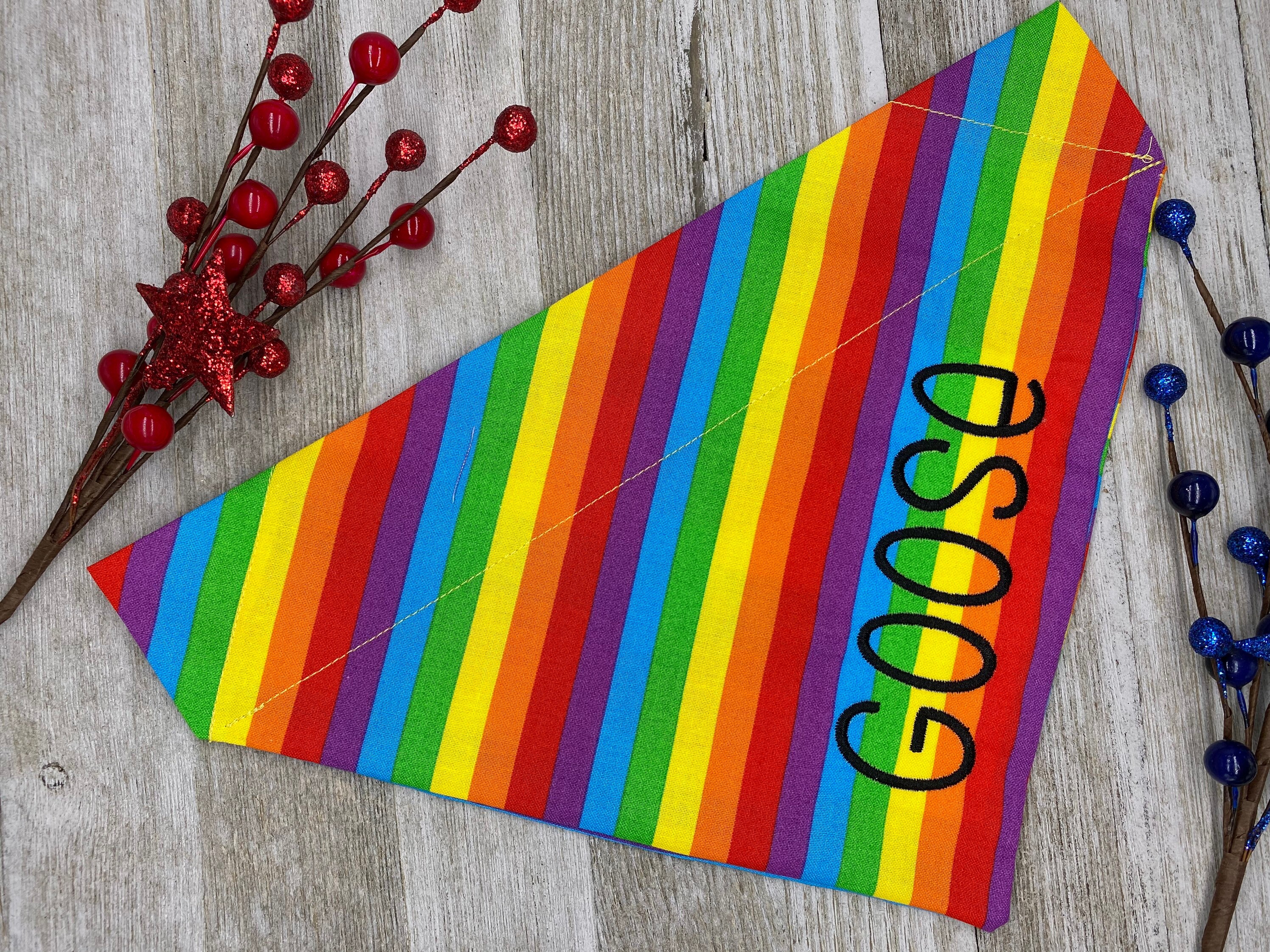Rainbow Pride Over the Collar Dog Bandana | Rainbow Dog Collar, Colla…