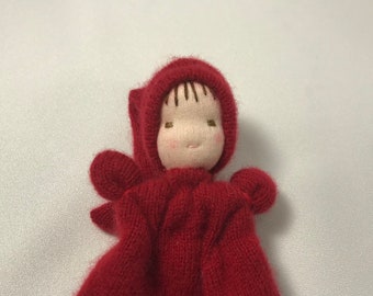 Up-cycled cashmere doll. Waldorf doll.  Pocket doll.