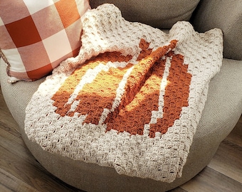 Crochet Pumpkin Blanket Pattern: C2C Fall Throw (PDF Pattern)
