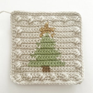 Christmas Tree Crochet Blanket Square Pattern (PDF Pattern)