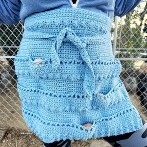 Crochet Pattern, Egg Apron Crochet Pattern, Chicken Egg Gathering Apron, Easy Crochet Pattern for Chicken Farmer, 18 egg gathering apron