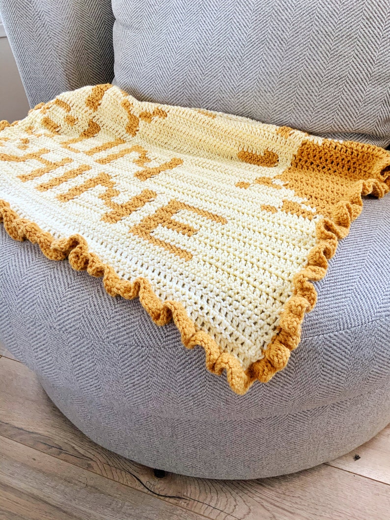 You Are My Sunshine Crochet Baby Blanket Pattern Easy Etsy
