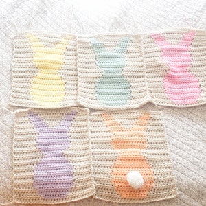 Crochet Baby Blanket Pattern for Girls, Spring Baby Blanket Crochet Pattern, Bunny Crochet Baby Blanket image 10