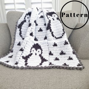 Crochet Penguin Blanket Pattern, Crochet Baby Blanket Patterns, Crochet Penguin Blanket Pattern, Cute Crochet Baby Blanket Pattern, Penguin