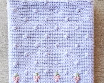 Erdbeer Bommel Häkeldecke Muster: Easy Baby Decke (Digitaler Download)