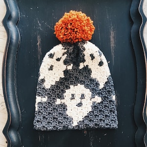Halloween Geist Mütze Häkelanleitung: C2C Mütze (PDF Pattern)