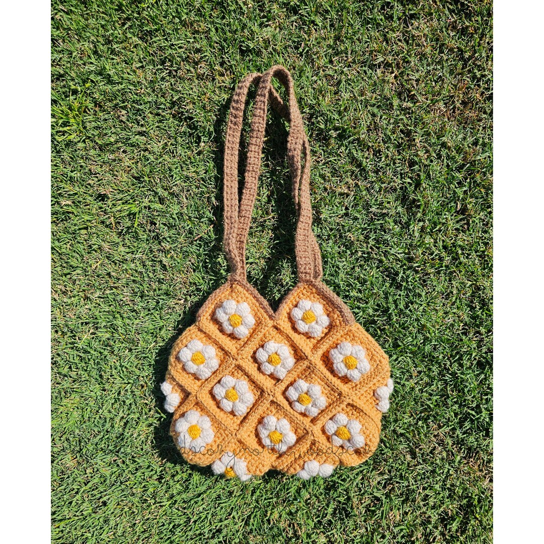 Bobble Daisy Crochet Bag Pattern (PDF Pattern) - Etsy