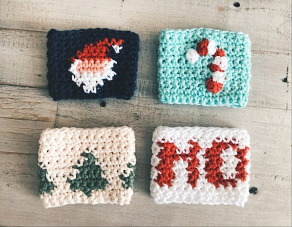 Christmas Crochet Coffee Cozy Pattern Pack (Digital PDF Download)