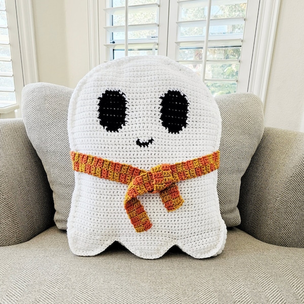 Ghost Pillow Crochet Pattern: Easy Halloween Decor (PDF Pattern)