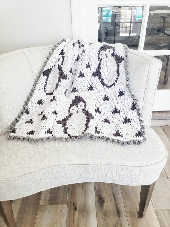 Crochet Penguin Blanket Pattern Crochet Baby Blanket Patterns Crochet Penguin Blanket Pattern Cute Crochet Baby Blanket Pattern Penguin Etsy Canada