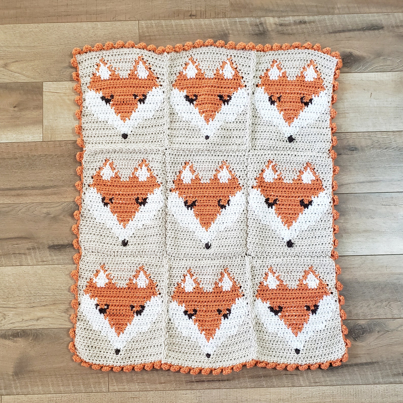 Fox Crochet Pattern Crochet Baby Blanket Foxes Fox Baby Etsy