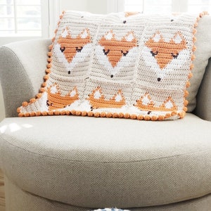 Fox Crochet Pattern, Crochet Baby Blanket Foxes, Fox Baby Blanket Crochet Pattern. Fox Graph Crochet, Crochet Baby Blanket Pattern image 7
