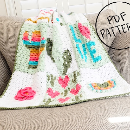 Crochet Baby Blanket Pattern Crochet Llama Blanket Pattern Etsy