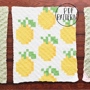 C2C Baby Blanket Pattern, Easy C2C Crochet Graph, Lemon Crochet Pattern, C2C graph, Lemon Graphgan, Crochet Lemon Baby Blanket Pattern