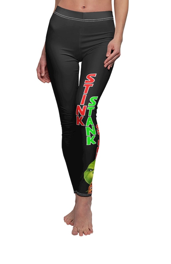 Holiday Leggings Casual Leggings Christmas Leggings Pink Legging grinch Leggings High Waisted Legging Etsy