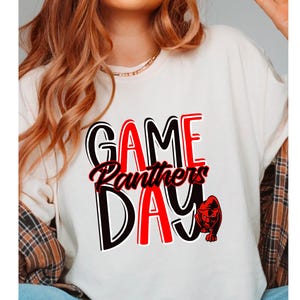 Game day Panthers png shirt digital download school spirt
