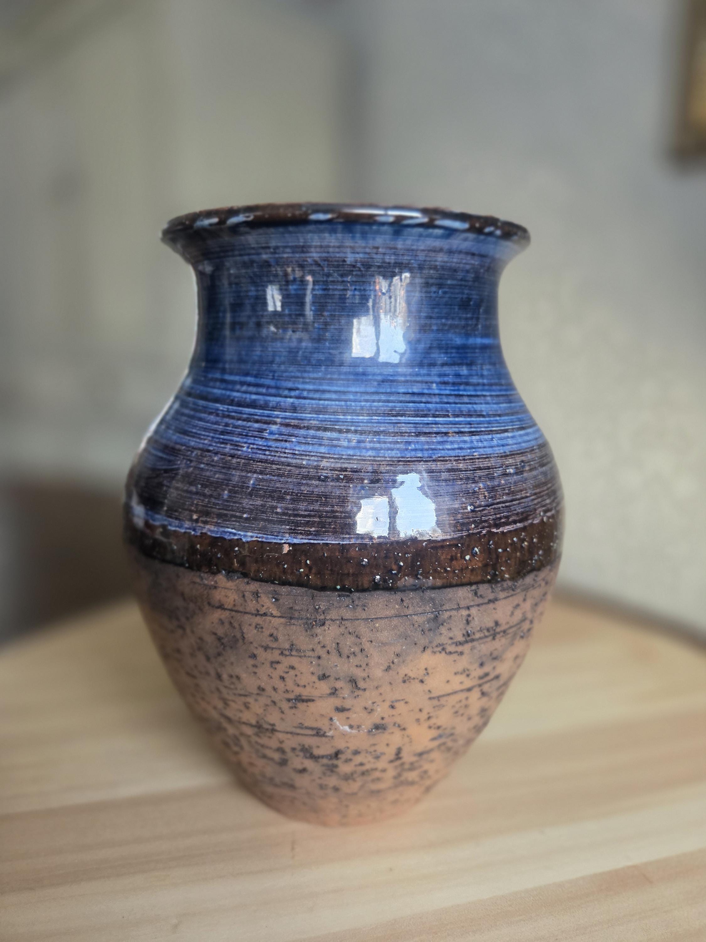 Vintage Swedish Glazed Ceramic Vase by Knutte Etelhem | Etelhems