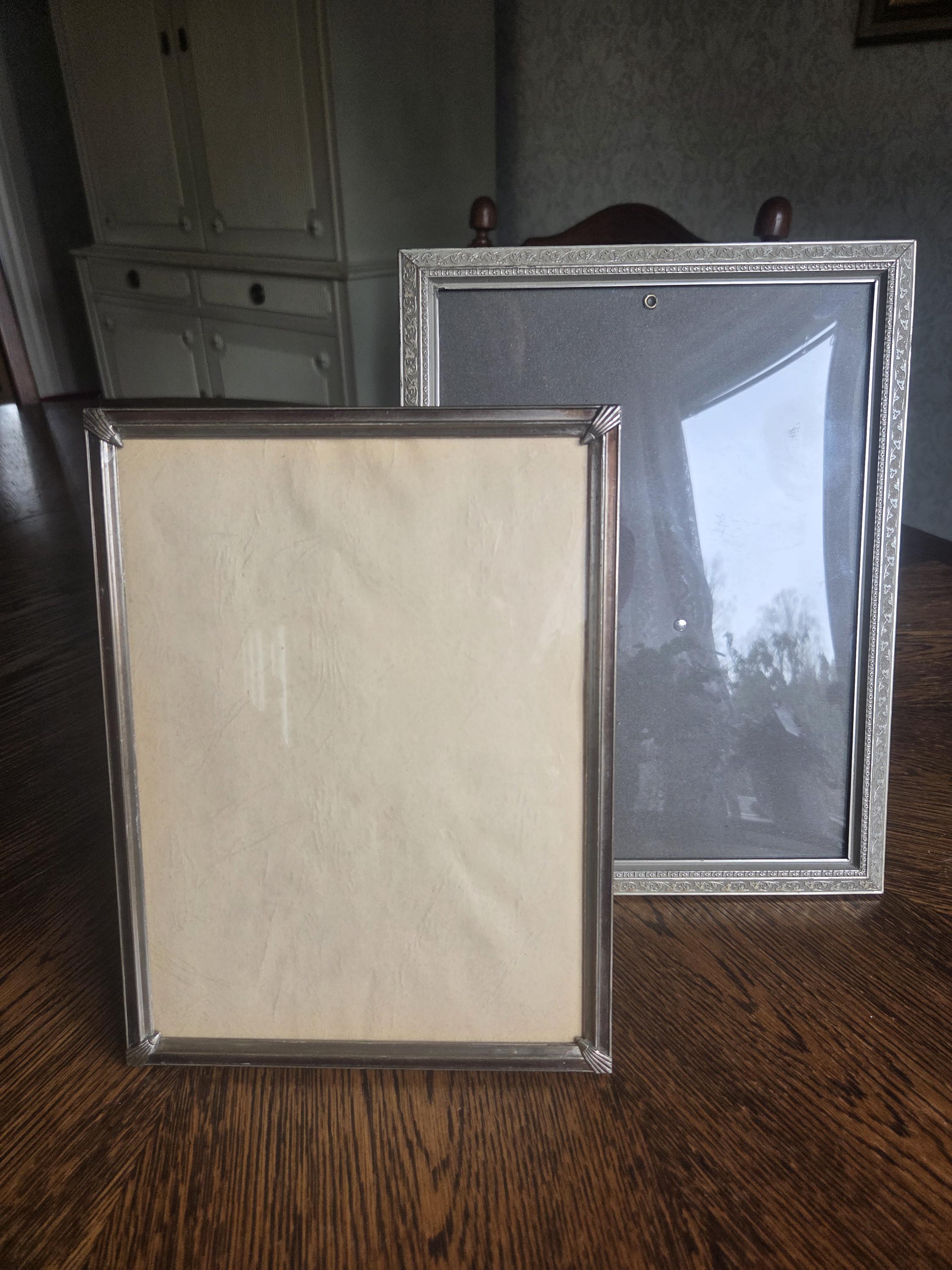 Vintage Swedish Metal Frames – Set of 2, One With Curved Glass, Boho ...