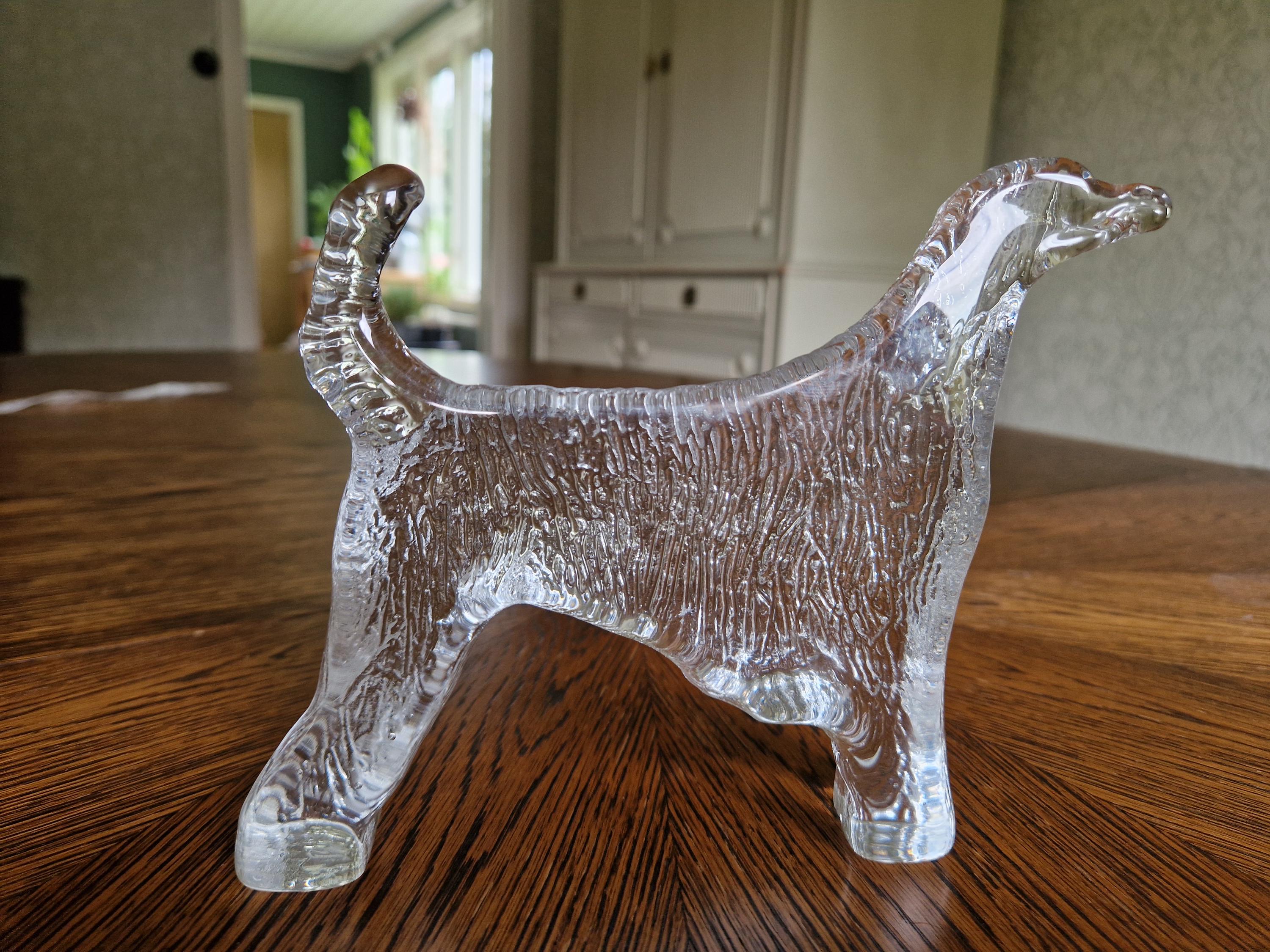 vintage【Kosta Boda】アフガンハウンドのガラスオブジェ ヴィンテージ
