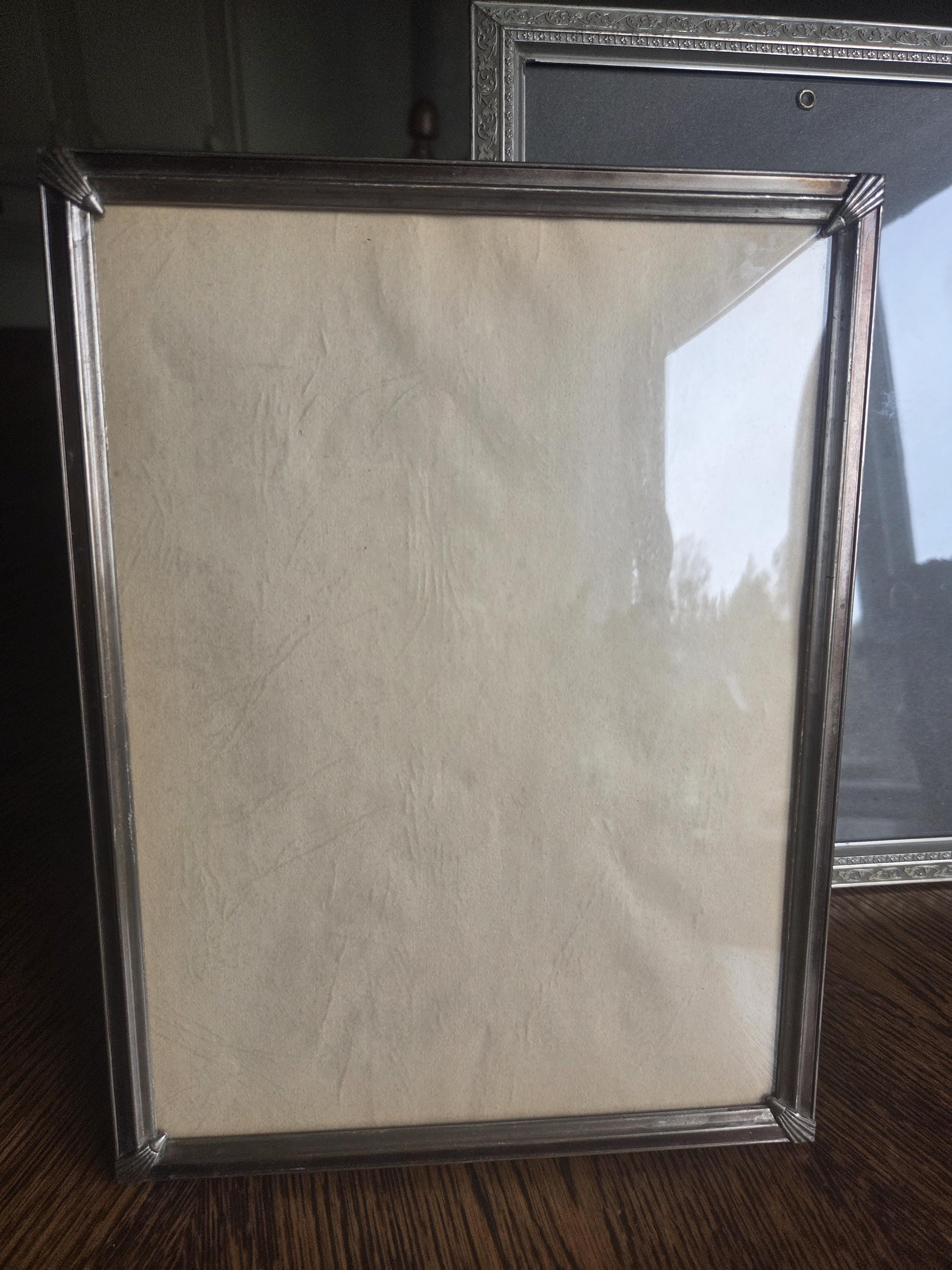Vintage Swedish Metal Frames – Set of 2, One With Curved Glass, Boho ...