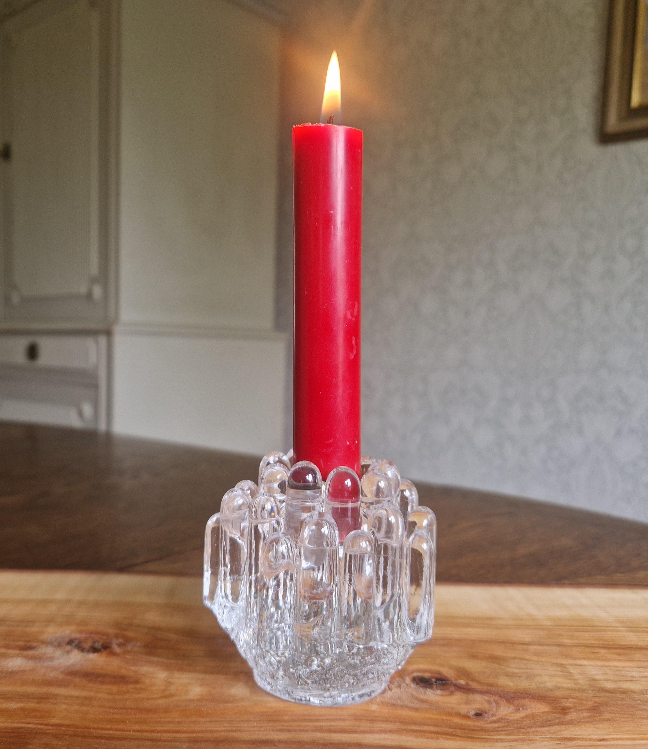 Vintage Kosta Boda Polaris Candle Holder: Mid-century Scandinavian