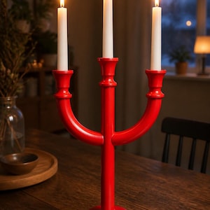 Schwedische kerzenhalter rot