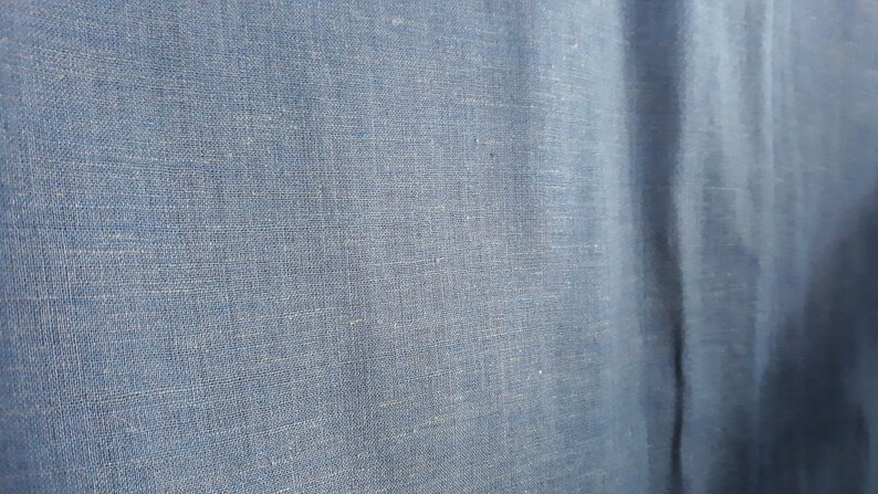 Vintage Kimono Marine Blue Linen Japanese Yukata Antique Secondhand Bathrobe