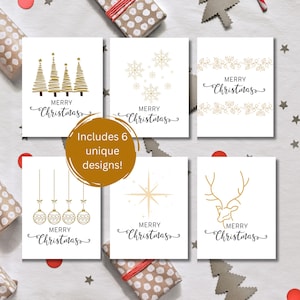 Kerstkaartenset | A2-kaartpakket wordt geleverd met enveloppen, set van 6 | Cadeaus voor vrienden | Cadeaus voor collega's | Cadeauruil | Fijne post