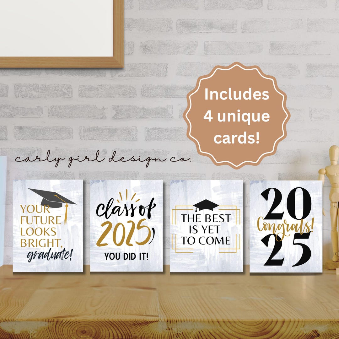 Graduation Card Back Examples Handmade Graduation Card Pack | Unique Designs, Envelopes Included - Etsy