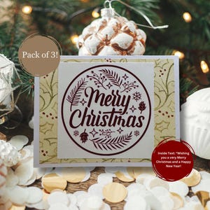 Kerstkaartenset | A2-kaartpakket wordt geleverd met enveloppen, set van 3 | Cadeaus voor vrienden | Cadeaus voor collega's | Cadeauruil | Fijne post