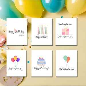 Verscheidenheidsverpakking van Happy Birthday-assortiment A2-kaarten wordt geleverd met enveloppen, pak van 6 inch
