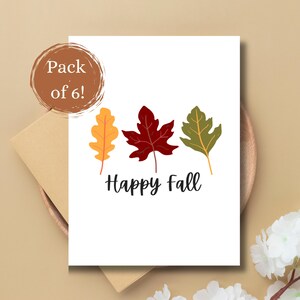 Cartão de felicitações de outono feliz Folha A2 vem com envelopes Pacote de 6 presentes para amigos Correio feliz Presente fácil
