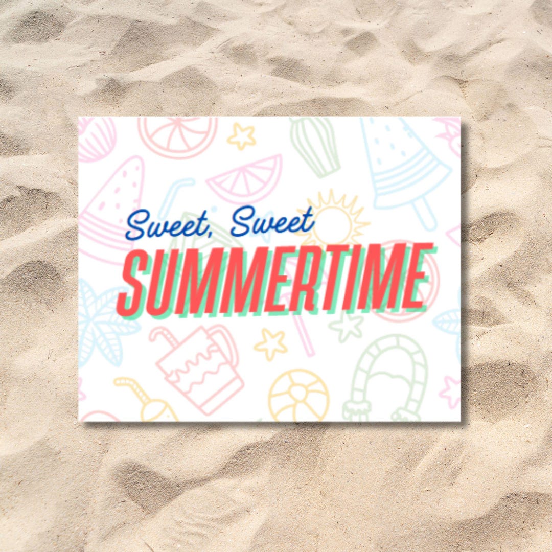 Sweet Summertime Greeting Card Pack – Summer Note Cards, Seasonal ...