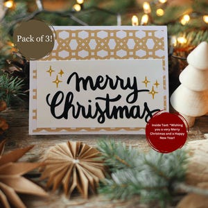 Kerstkaartenset | A2-kaartpakket wordt geleverd met enveloppen, set van 3 | Cadeaus voor vrienden | Cadeaus voor collega's | Cadeauruil | Fijne post