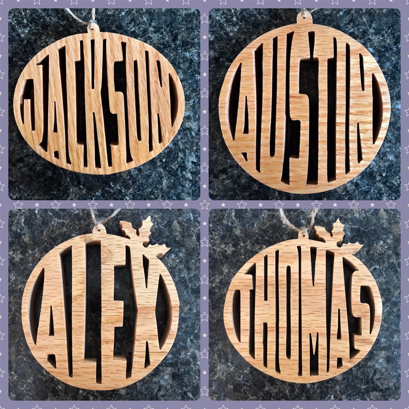 Custom Scroll Saw Ornament Pattern. Personalized Name Ornament Pattern ...