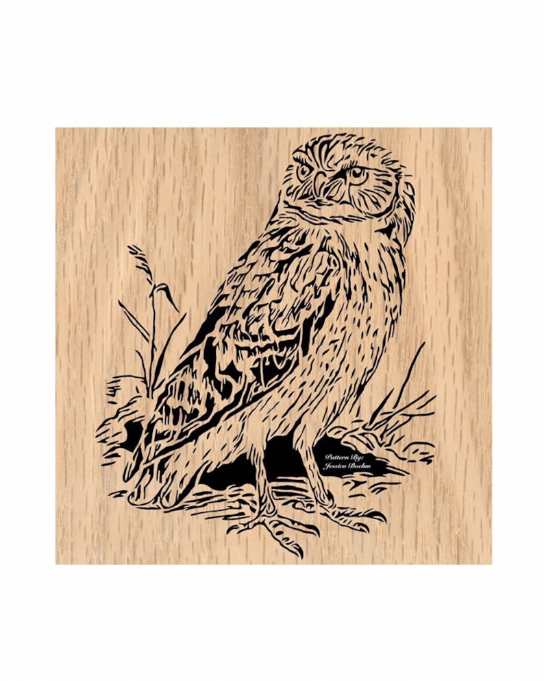 Owl Scroll Saw Pattern svg Dxf Pdf Jpeg Etsy UK