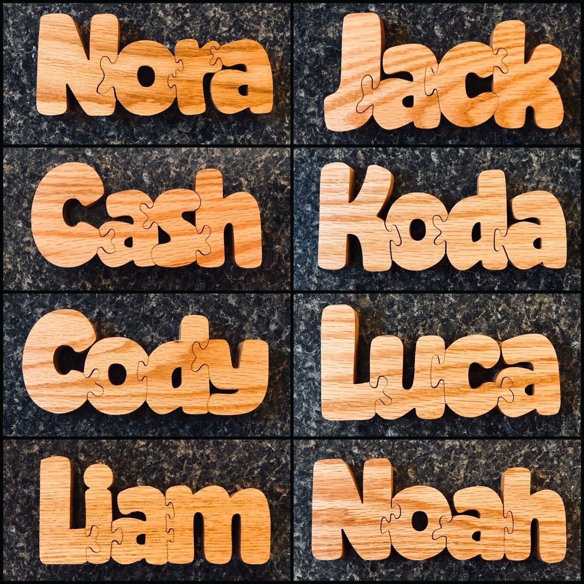Custom Scroll saw name puzzle pattern Etsy
