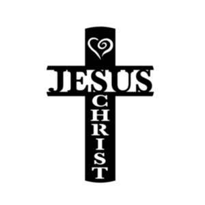 Modello di croce di Gesù Cristo, (jpeg, Svg, pdf, dxf) seghetto alternativo, Cricut, incisore laser, file CNC, download immediato,