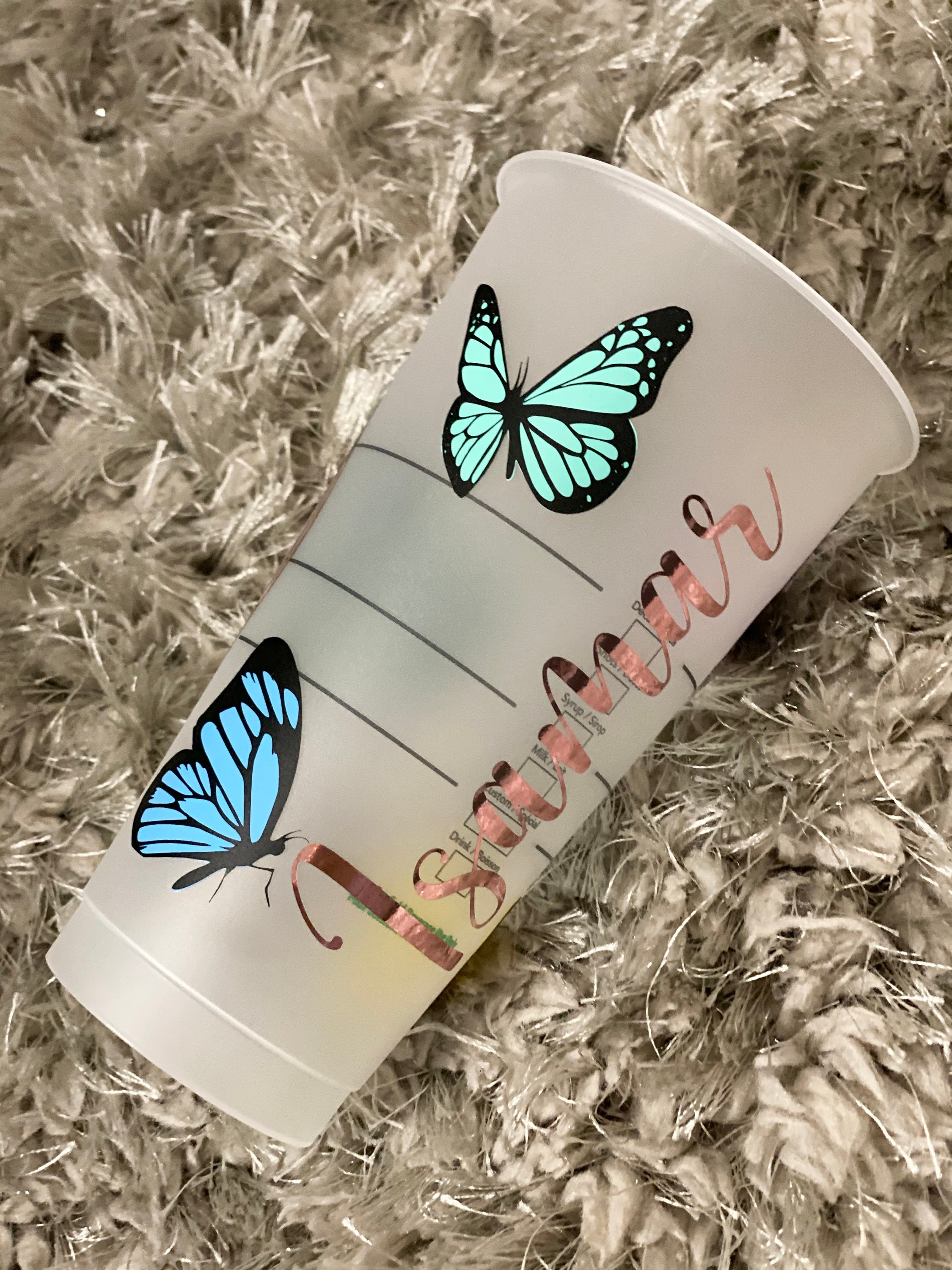 Mothers Day Starbucks Cup Starbucks Butterfly Cup Mom Fuel Etsy