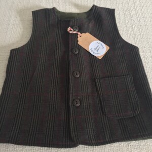 Upcycled Wool Vest with Pockets