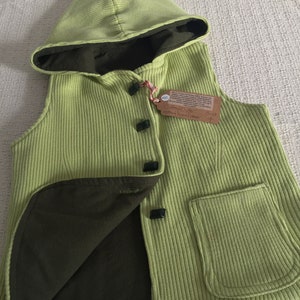 Cotton Woodland Vest with Pixie Hood