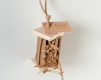 Cressi Cruncher - Tiny ALL NATURAL Premium Bird Toys| BirdTricks Toys Exclusive | Balsa, Cardboard, Crinkle | Budgie, Cockatiel, Parrot