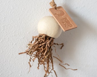 Tiki Monster - Tiny ALL NATURAL Premium Bird Toys| BirdTricks Toys Exclusive | Pod cup, Crinkle Paper | Budgie, Cockatiel, Conure Parrot