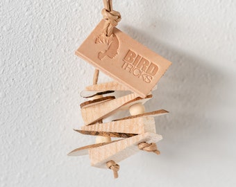 Balsa Ladder - Tiny ALL NATURAL Premium Bird Toys| BirdTricks Toys Exclusive | SOFT Balsa Wood, Sola Wood | Budgie, Cockatiel, Conure Parrot