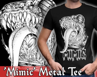 Camiseta con imitación de D&D de Black Death Metal