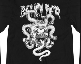 Black Death Metal D&D Beholder Long Sleeve