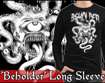 Camiseta de manga larga Beholder de D&D de Black Death Metal